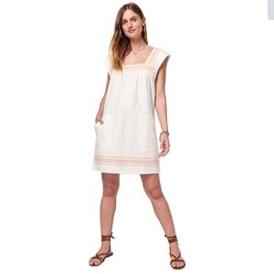 Faherty White Organic Cotton HAILEE dress Sz L